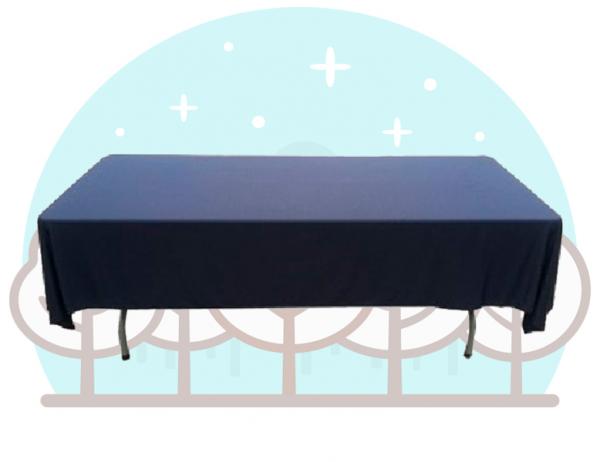 사각 테이블 보 [네이비]