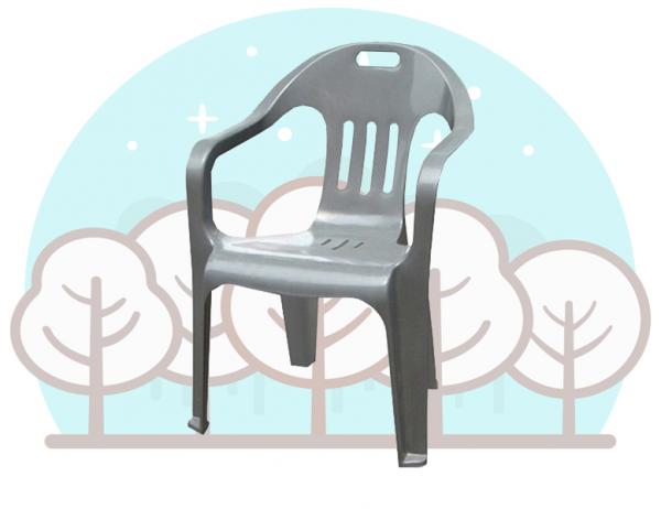 플라스틱 의자 [그레이]